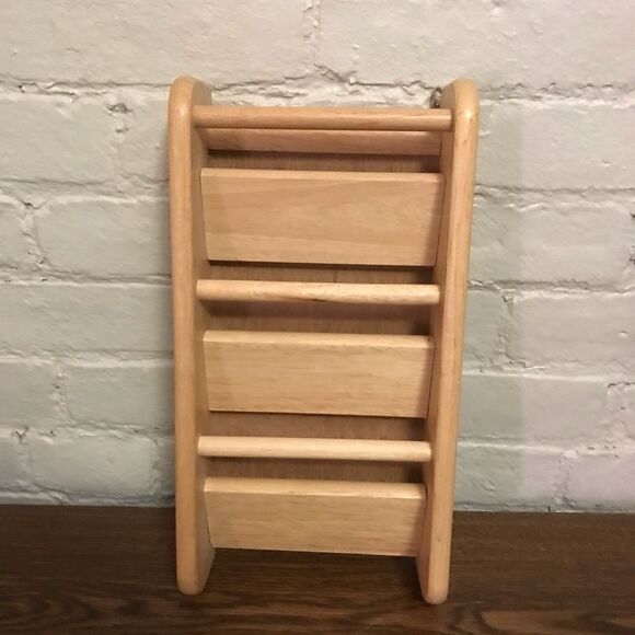 Three-slot Light Oak Mail Holder - Picture 1 of 6